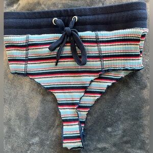 Poster girl blue striped cheeky pyjama bottoms